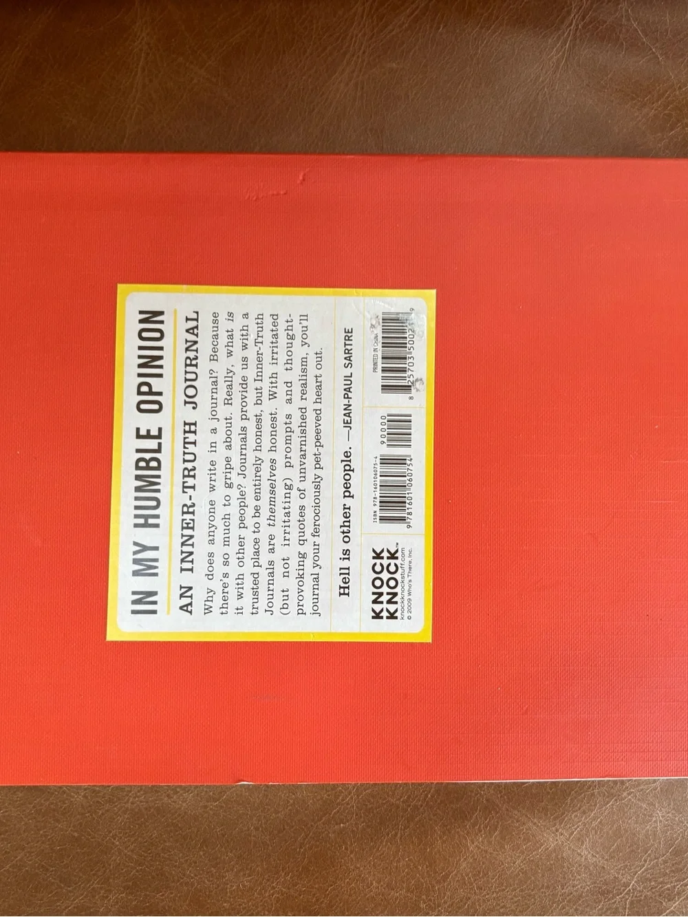 Red 'In My Humble Opinion' Journal - Home Office Notebook